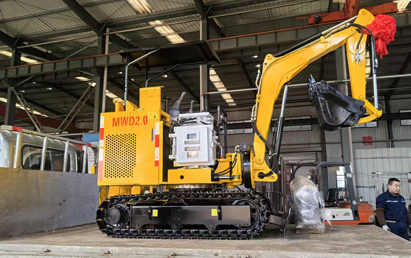 山東礦安機(jī)電生產(chǎn)的MWD2.0型礦用挖掘機(jī)裝車發(fā)貨